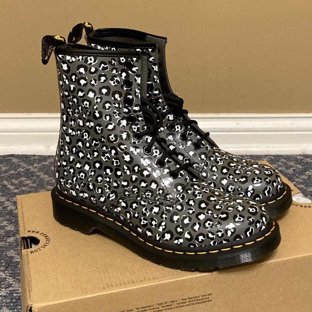 NWT Dr. Martens Leopard Print Boots